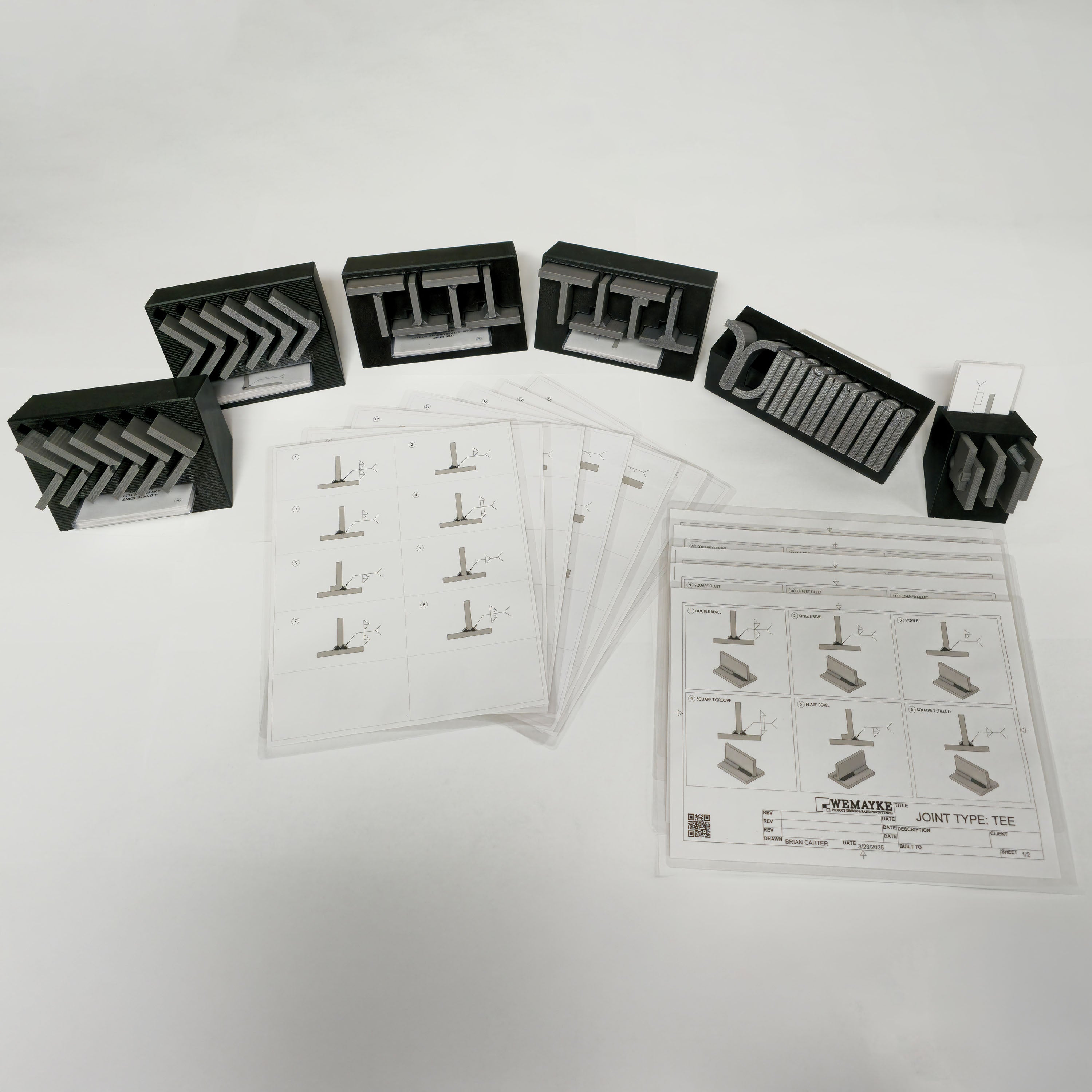 3d Printed Plastic Weld Coupons COMPLETE SET *WITH HOLDERS*